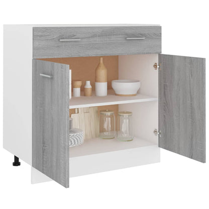 Mobile con Cassetto “Lyon” Grigio Sonoma 80x46x81,5