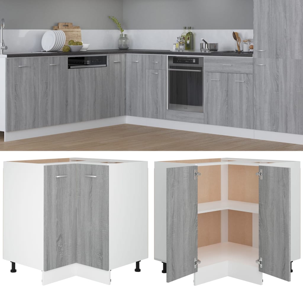 Armadietto Cucina “Lyon” Grigio Sonoma 75,5x75,5x81,5 cm | homemem39
