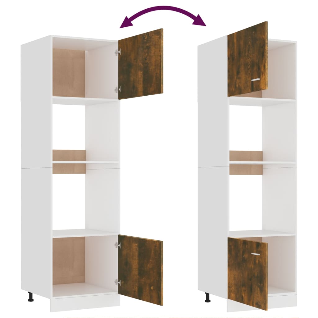 Armadio per Microonde “Lyon” Rovere Fumo 60x57x207cm