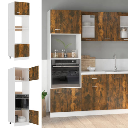 Armadio per Microonde “Lyon” Rovere Fumo 60x57x207cm | homemem39
