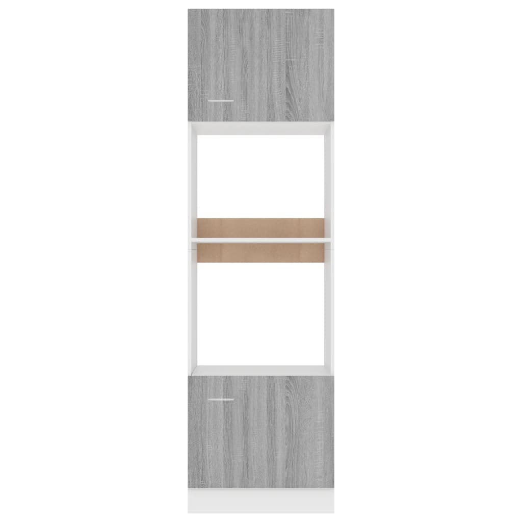 Armadio Microonde “Lyon” Grigio Sonoma 60x57x207 cm | homemem39
