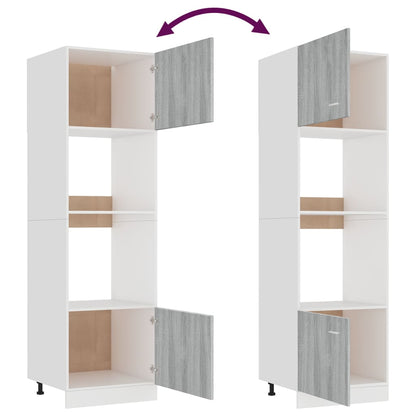 Armadio Microonde “Lyon” Grigio Sonoma 60x57x207 cm - homemem39