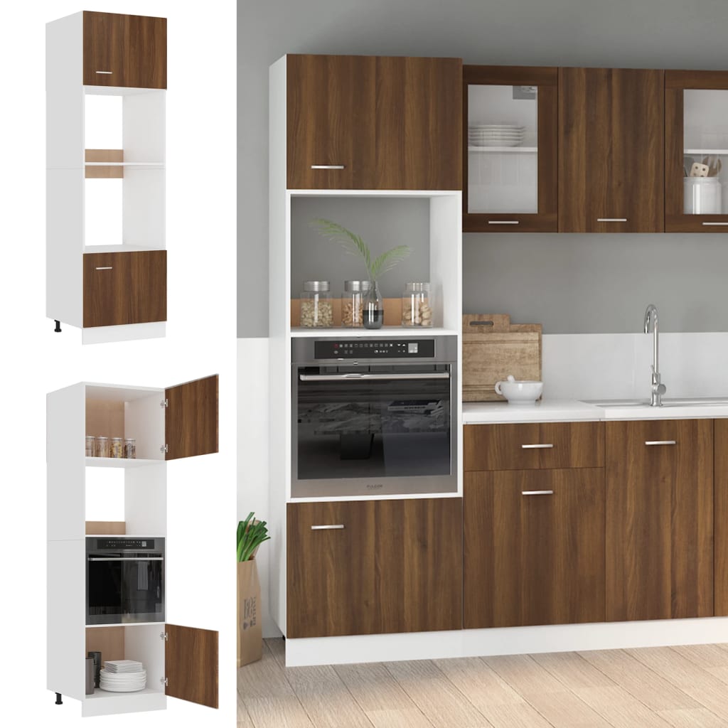 Armadio Microonde “Lyon” Rovere Marrone 60x57x207 cm