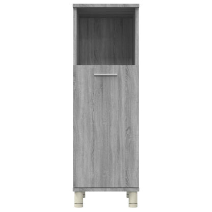 Armadietto Bagno Grigio Sonoma 30x30x95 cm in Legno Multistrato