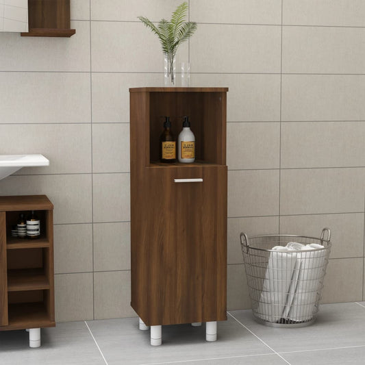Armadietto Bagno Rovere Marrone 30x30x95cm in Legno Multistrato | homemem39