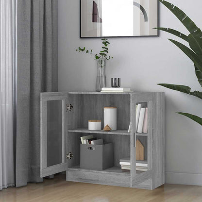 Mobile Vetrina Grigio Sonoma 82,5x30,5x80 cm Legno Multistrato | homemem39