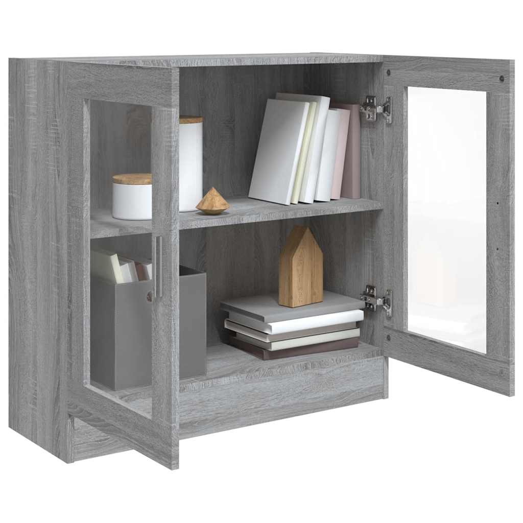 Mobile Vetrina Grigio Sonoma 82,5x30,5x80 cm Legno Multistrato | homemem39