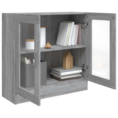 Mobile Vetrina Grigio Sonoma 82,5x30,5x80 cm Legno Multistrato | homemem39