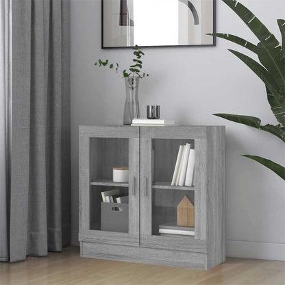 Mobile Vetrina Grigio Sonoma 82,5x30,5x80 cm Legno Multistrato | homemem39