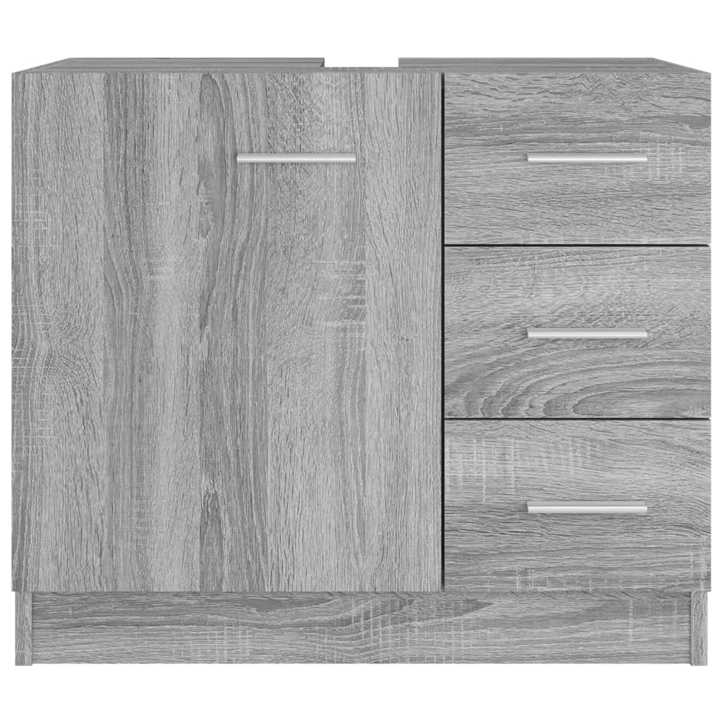 Mobile Lavabo Grigio Sonoma 63x30x54 cm in Legno Multistrato | homemem39