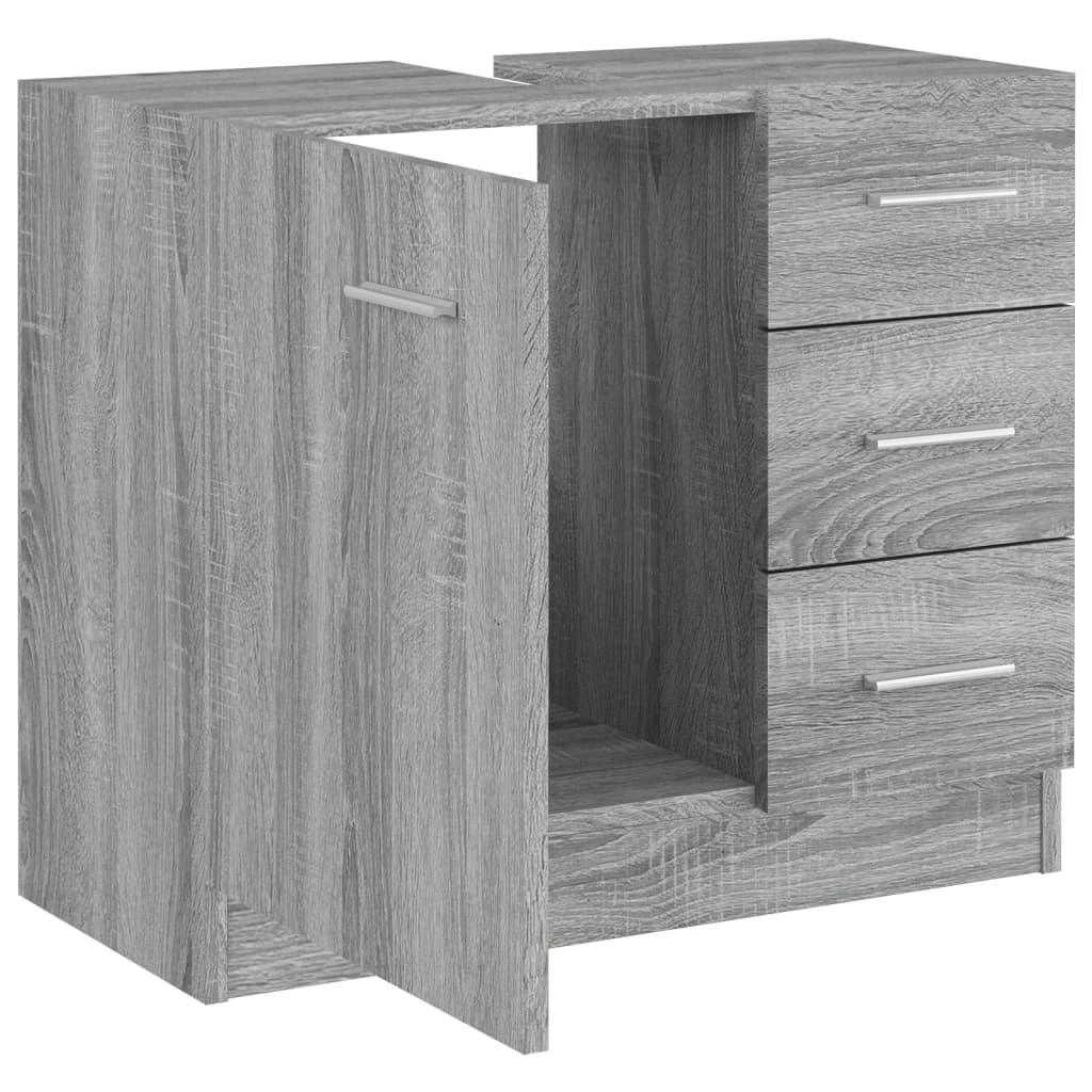 Mobile Lavabo Grigio Sonoma 63x30x54 cm in Legno Multistrato | homemem39