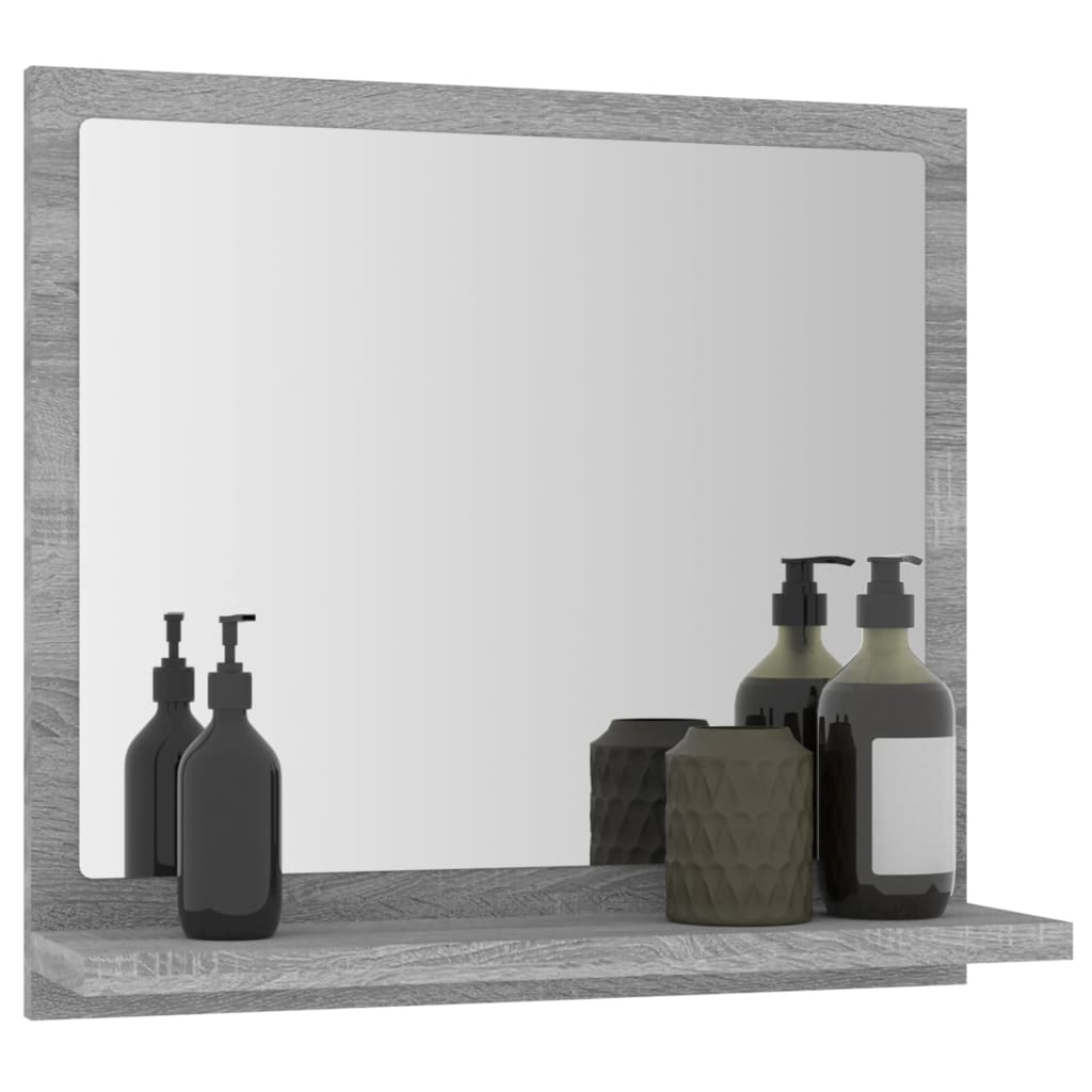 Specchio da Bagno Grigio Sonoma 40x10,5x37 cm Legno Multistrato | homemem39
