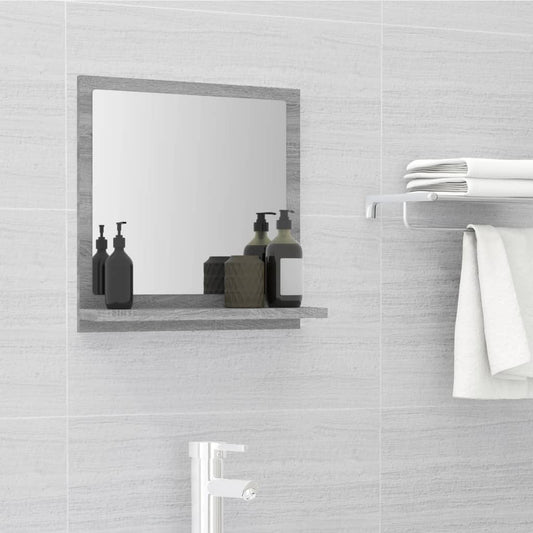 Specchio da Bagno Grigio Sonoma 40x10,5x37 cm Legno Multistrato | homemem39