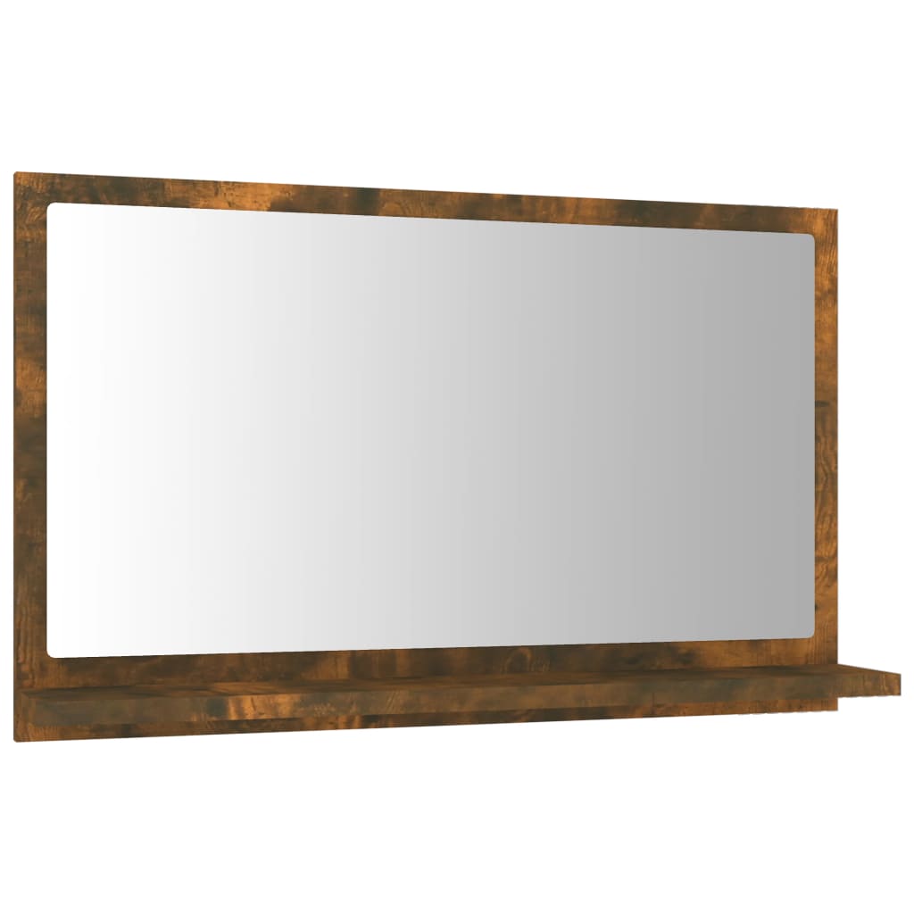 Specchio da Bagno Rovere Fumo 60x10,5x37cm in Legno Multistrato | homemem39