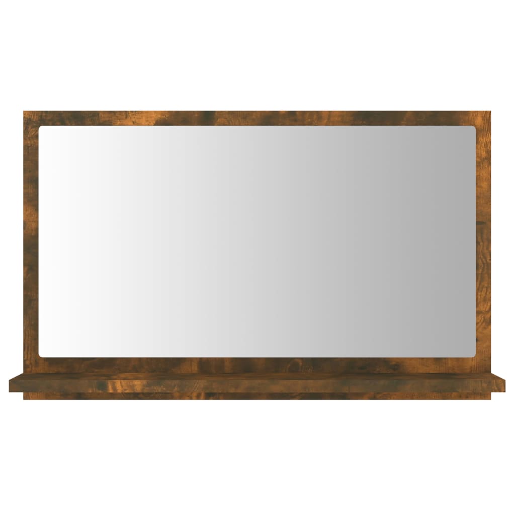 Specchio da Bagno Rovere Fumo 60x10,5x37cm in Legno Multistrato | homemem39