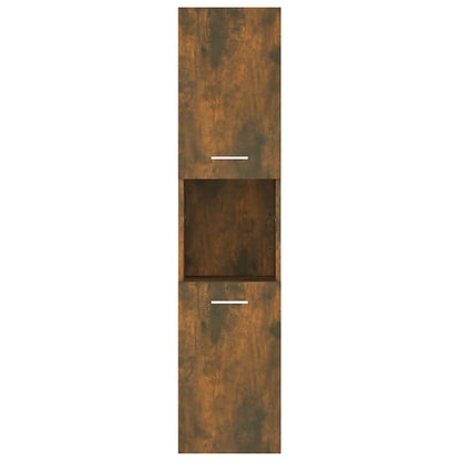 Armadietto Bagno Rovere Fumo 30x30x130 cm in Legno Multistrato | homemem39