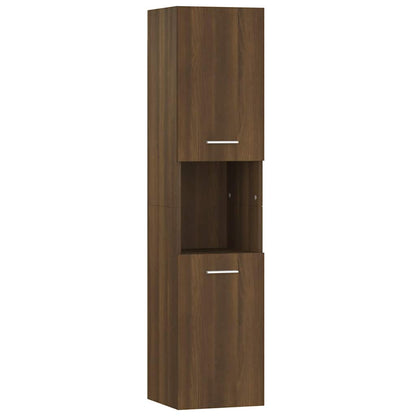 Mobile da Bagno Rovere Marrone 30x30x130cm in Legno Multistrato | homemem39