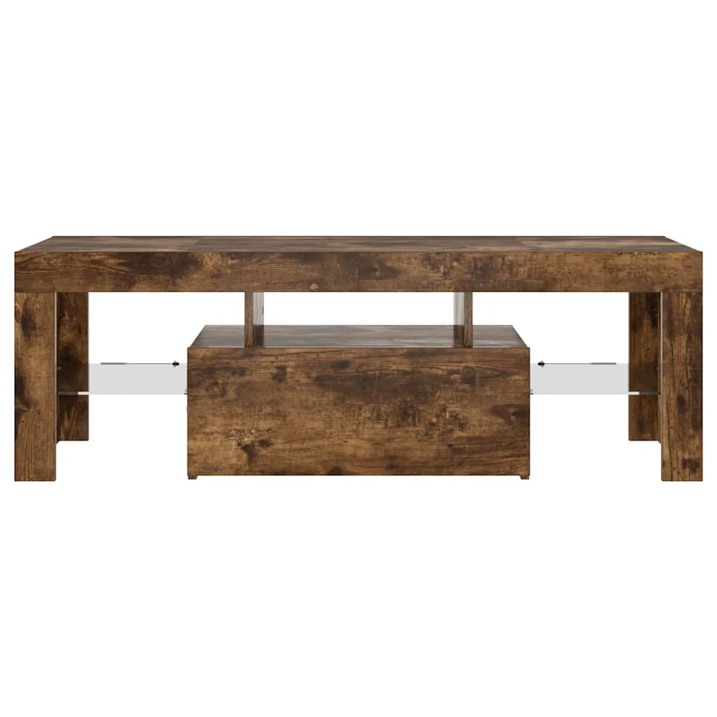 Mobile Porta TV con Luci LED Rovere Fumo 120x35x40 cm | homemem39