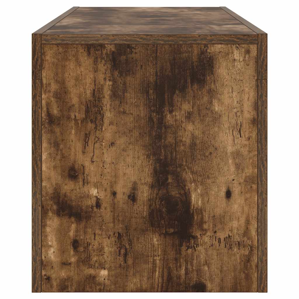 Mobile Porta TV con Luci LED Rovere Fumo 120x35x40 cm