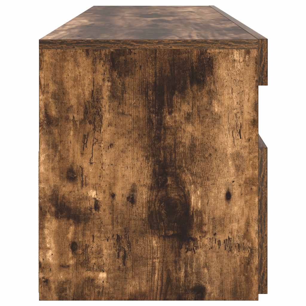 Mobile Porta TV con Luci LED Rovere Fumo 90x35x40 cm - homemem39