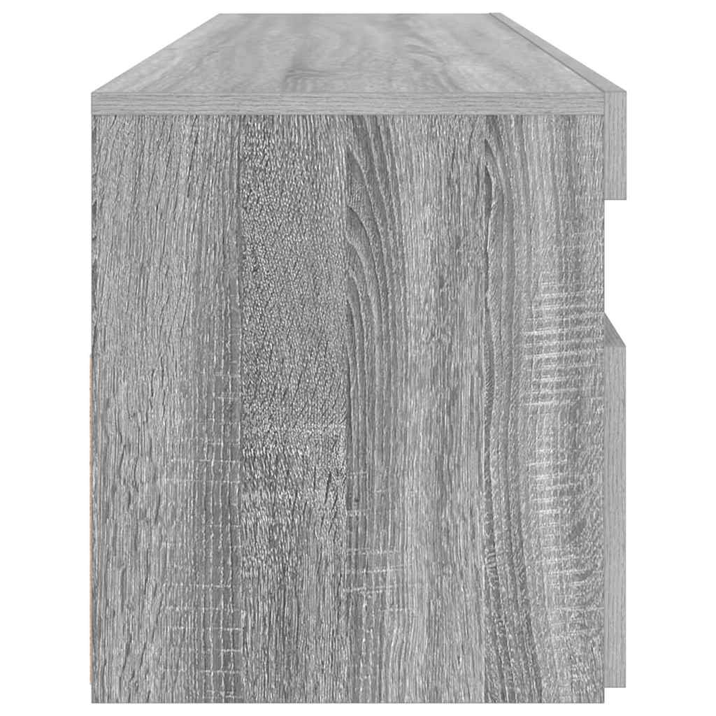 Mobile Porta TV con Luci LED Grigio Sonoma 90x35x40 cm - homemem39