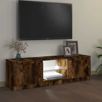 Mobile Porta TV con Luci LED Rovere Fumo 120x30x36 cm - homemem39