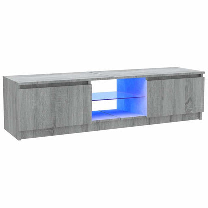 Mobile Porta TV con Luci LED Grigio Sonoma 120x30x36 cm - homemem39