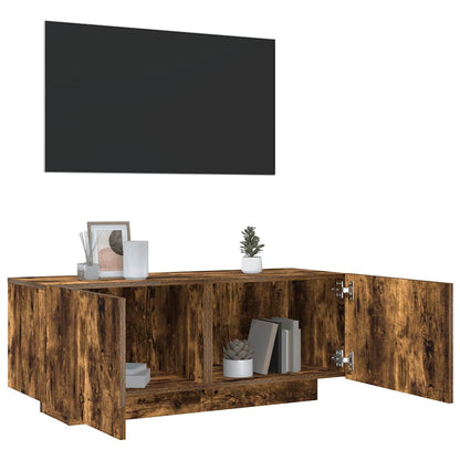 Mobile TV Rovere Fumo 100x35x40 cm in Legno Multistrato