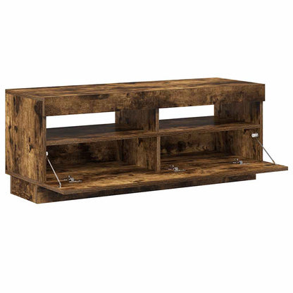 Mobile Porta TV con Luci LED Rovere Fumo 100x35x40 cm - homemem39