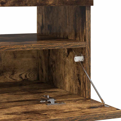 Mobile Porta TV con Luci LED Rovere Fumo 100x35x40 cm - homemem39