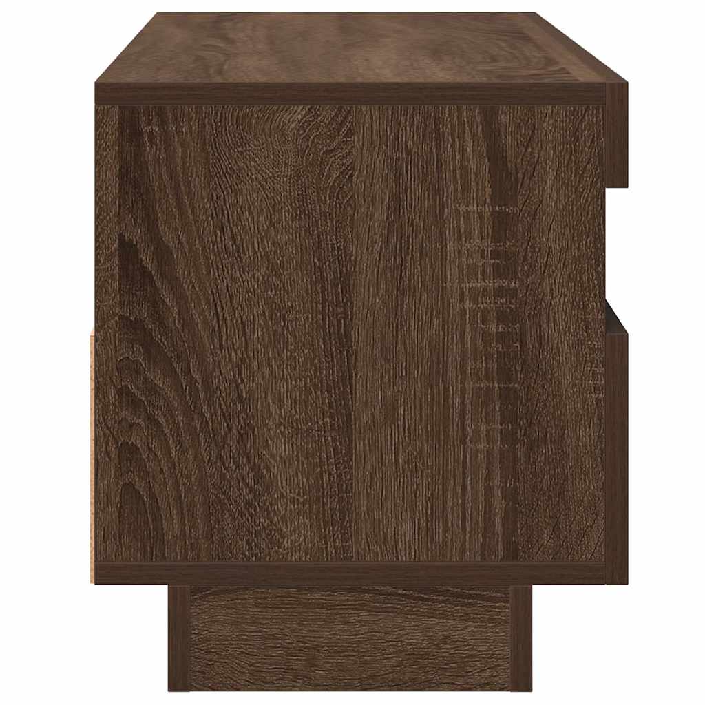 Mobile Porta TV con Luci LED Rovere Marrone 100x35x40 cm - homemem39