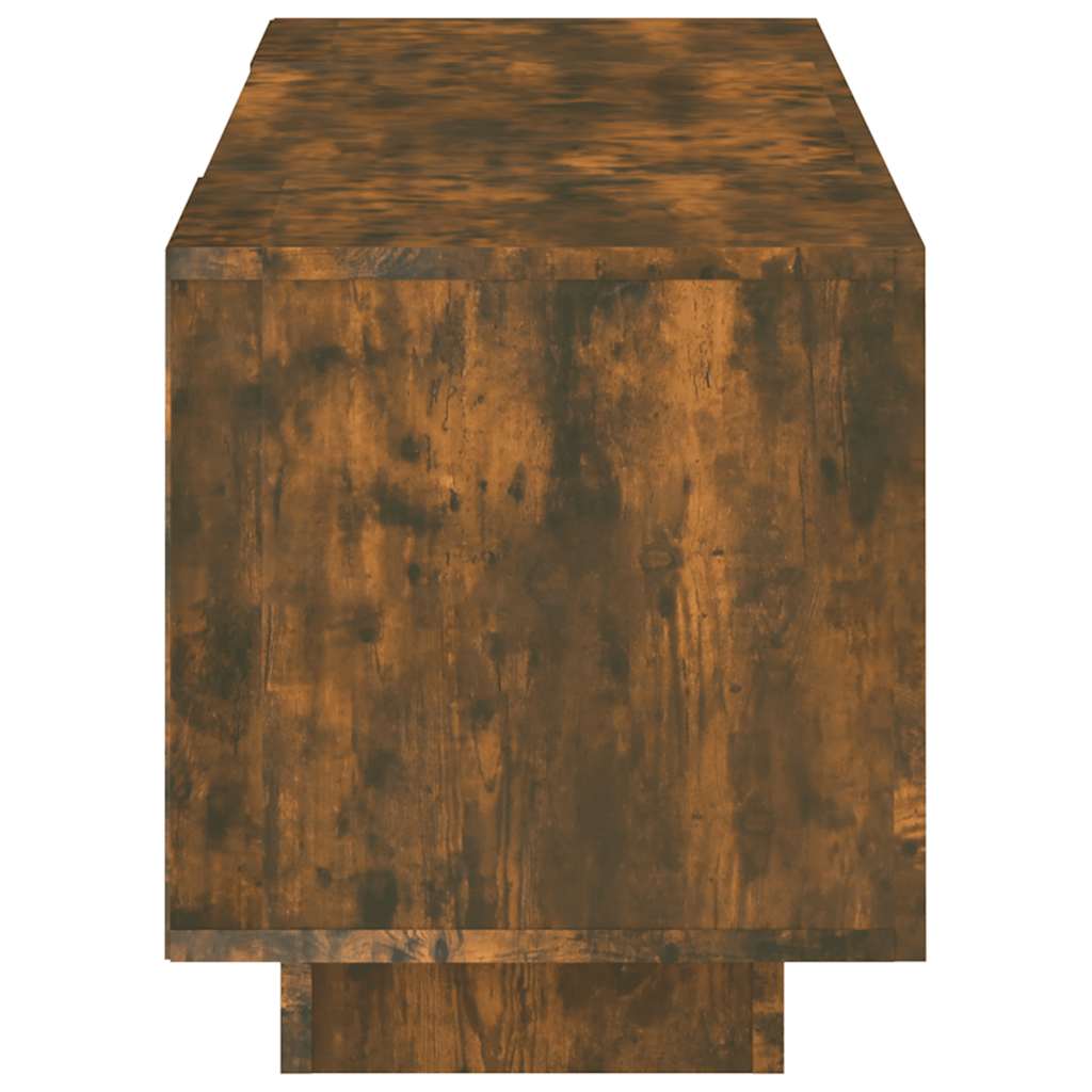 Mobile Porta TV con Luci LED Rovere Fumo 160x35x40 cm - homemem39