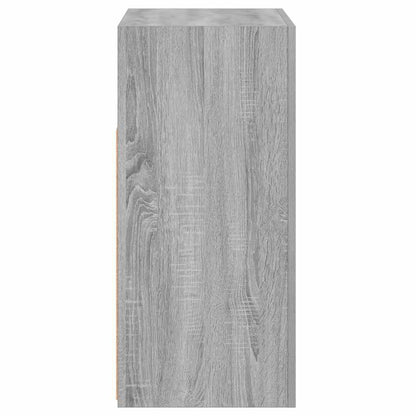 Credenza con Luci LED Grigio Sonoma 80x35x75 cm - homemem39