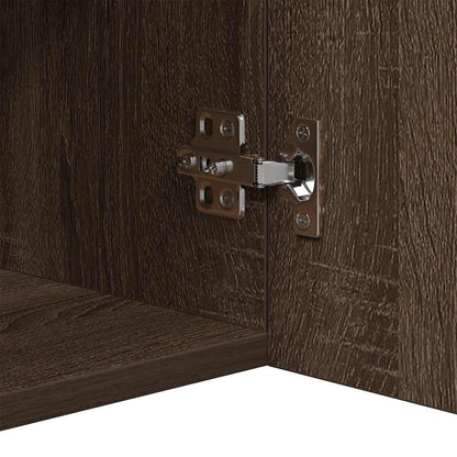 Credenza con Luci LED Rovere Marrone 80x35x75 cm - homemem39