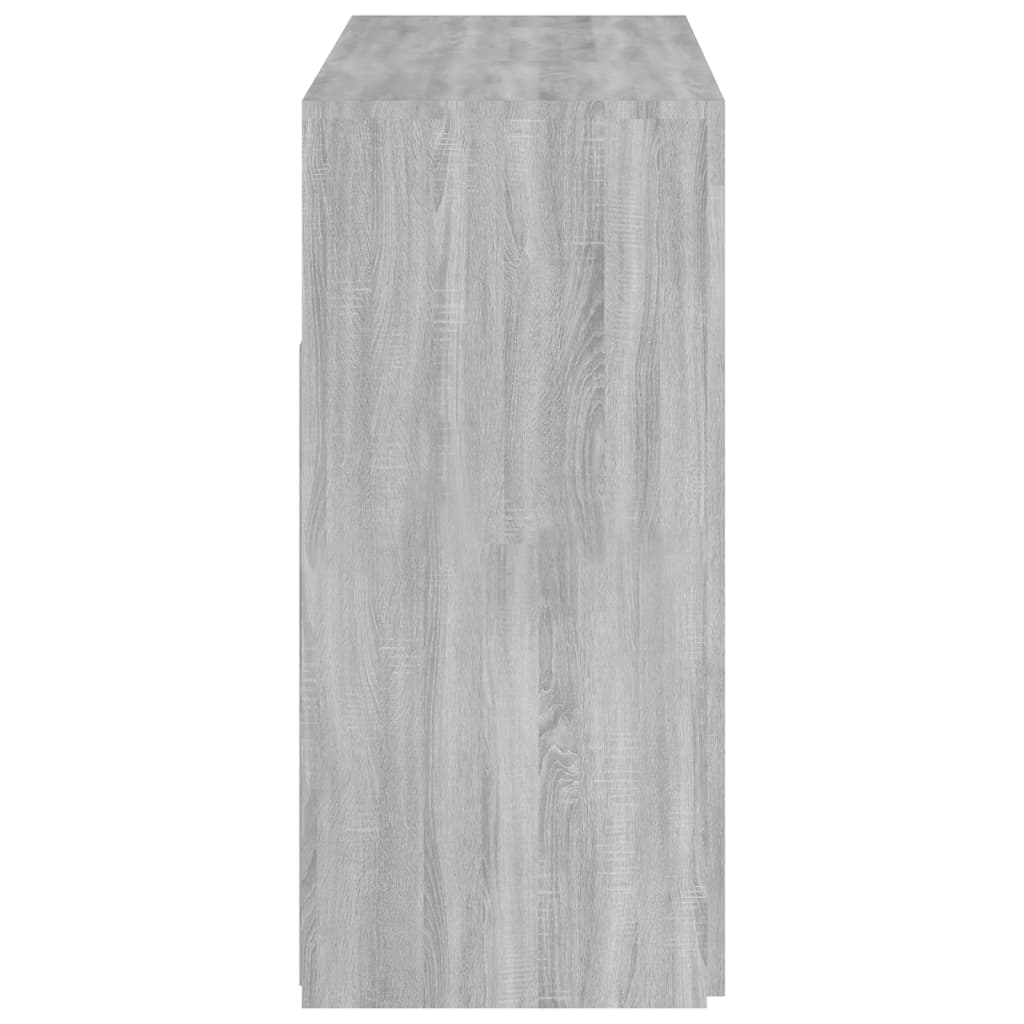 Credenza con Luci LED Grigio Sonoma 115,5x30x75 cm - homemem39