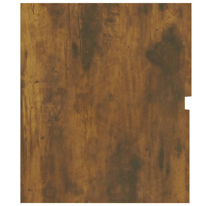 Set Mobili da Bagno 2 pz Rovere Fumo in Legno Multistrato | homemem39