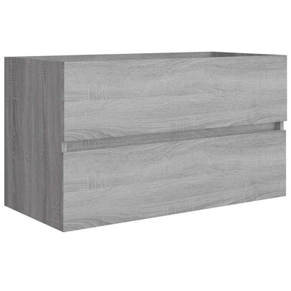 Set Mobili da Bagno 2 pz Grigio Sonoma in Legno Multistrato | homemem39