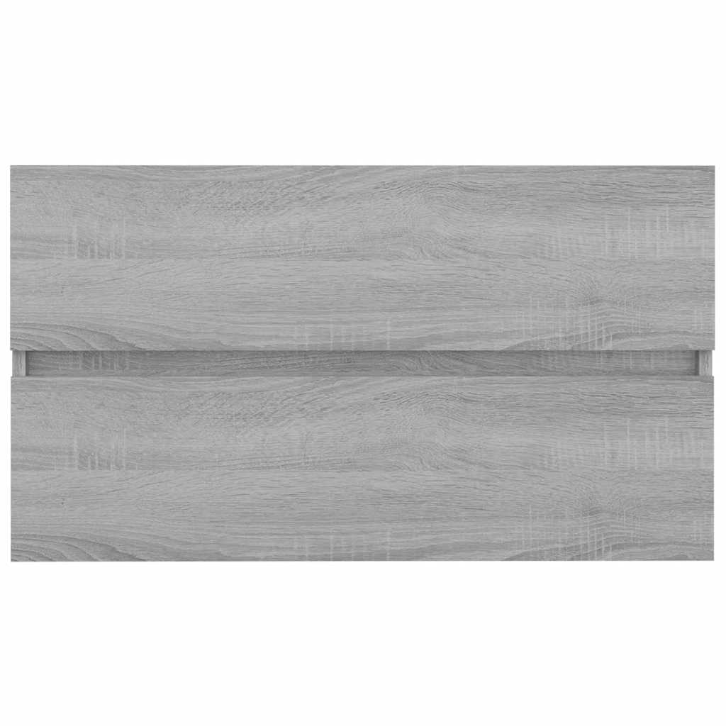 Set Mobili da Bagno 2 pz Grigio Sonoma in Legno Multistrato | homemem39