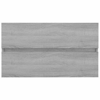 Set Mobili da Bagno 2 pz Grigio Sonoma in Legno Multistrato | homemem39