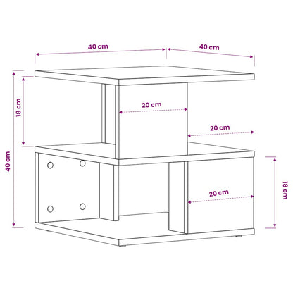 Tavolino Grigio Sonoma 40x40x40 cm in Legno Multistrato | homemem39