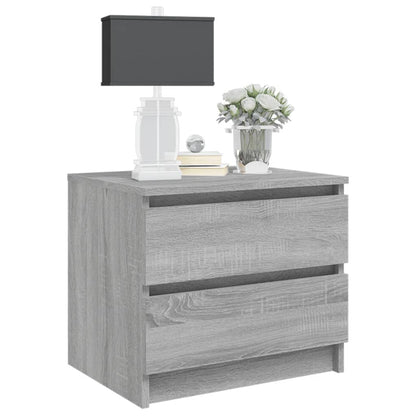 Comodino Grigio Sonoma 50x39x43,5 cm in Legno Multistrato - homemem39