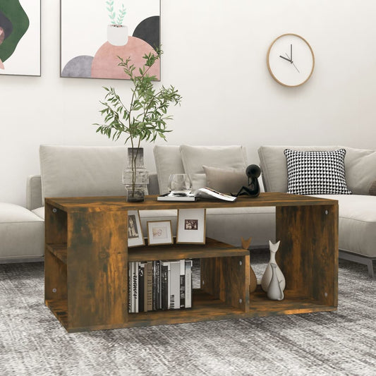 Tavolino da Salotto Rovere Fumo 100x50x40 cm Legno Multistrato | homemem39