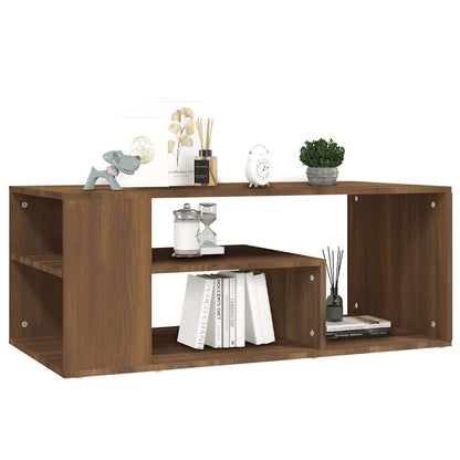 Tavolino Salotto Rovere Marrone 100x50x40cm Legno Multistrato | homemem39