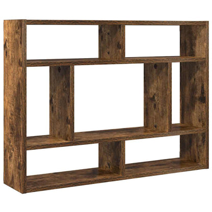 Mensola a Muro Rovere Fumo 75x16x55 cm in Legno Multistrato