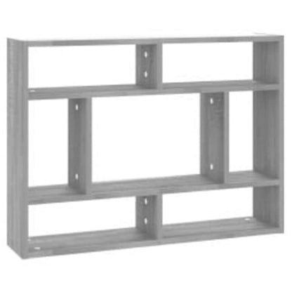 Mensola a Muro Grigio Sonoma 75x16x55 cm in Legno Multistrato