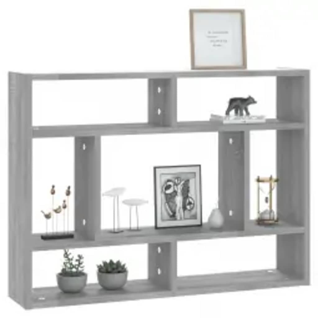 Mensola a Muro Grigio Sonoma 75x16x55 cm in Legno Multistrato | homemem39