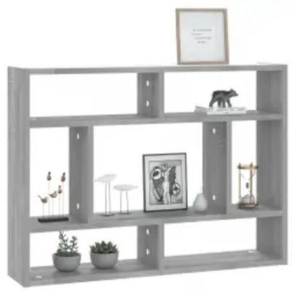 Mensola a Muro Grigio Sonoma 75x16x55 cm in Legno Multistrato | homemem39