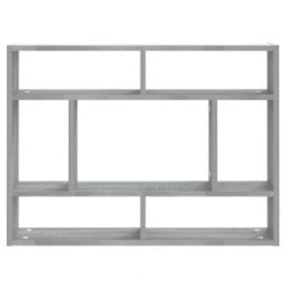 Mensola a Muro Grigio Sonoma 75x16x55 cm in Legno Multistrato