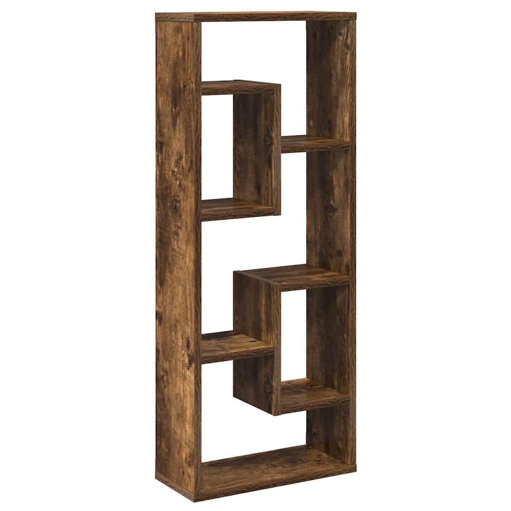 Mensola a Muro Rovere Fumo 36x16x90 cm in Legno Multistrato
