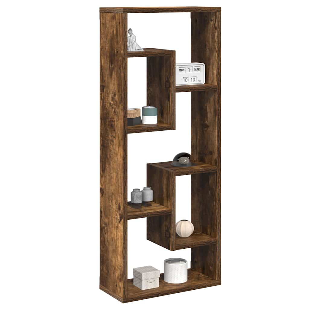 Mensola a Muro Rovere Fumo 36x16x90 cm in Legno Multistrato